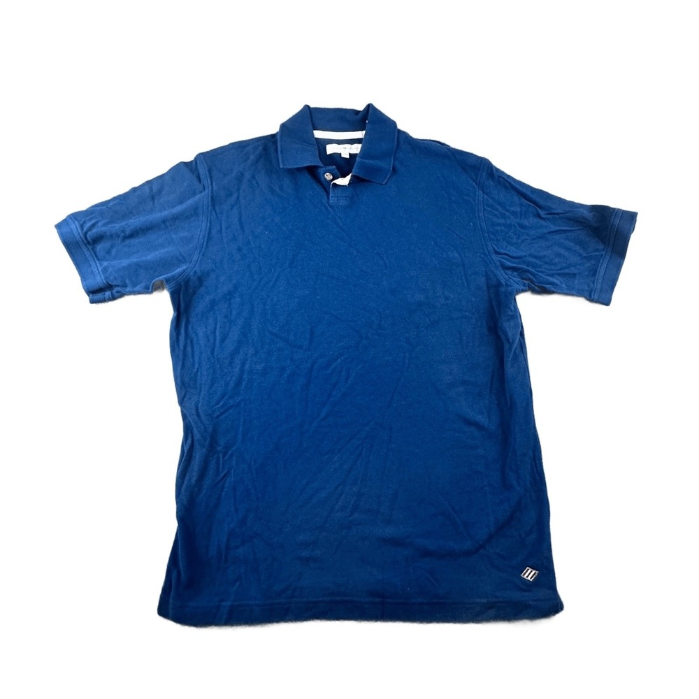 Joseph Abboud Polo‎ Shirt Men S Blue Classic Short Sleeve Collared Business Prep